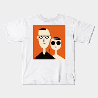 Precision and Style: A Mid-Century Portrait Kids T-Shirt